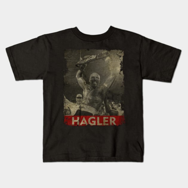 TEXTURE ART- Marvin Hagler - RETRO STYLE Kids T-Shirt by ZiziVintage